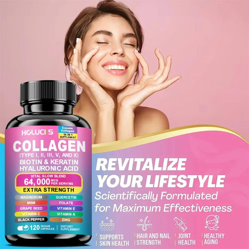 Collagen Capsules – Biotin & Keratin for Skin, Hair & Nails