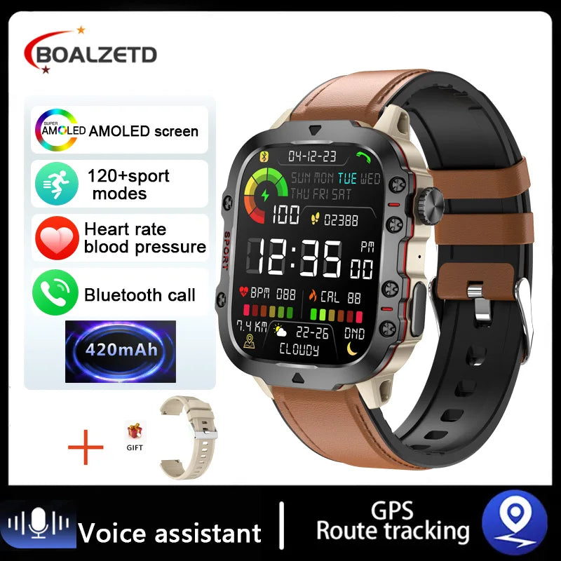 Military Smart Watch – Outdoor Sports & Fitness Tracker (Men)