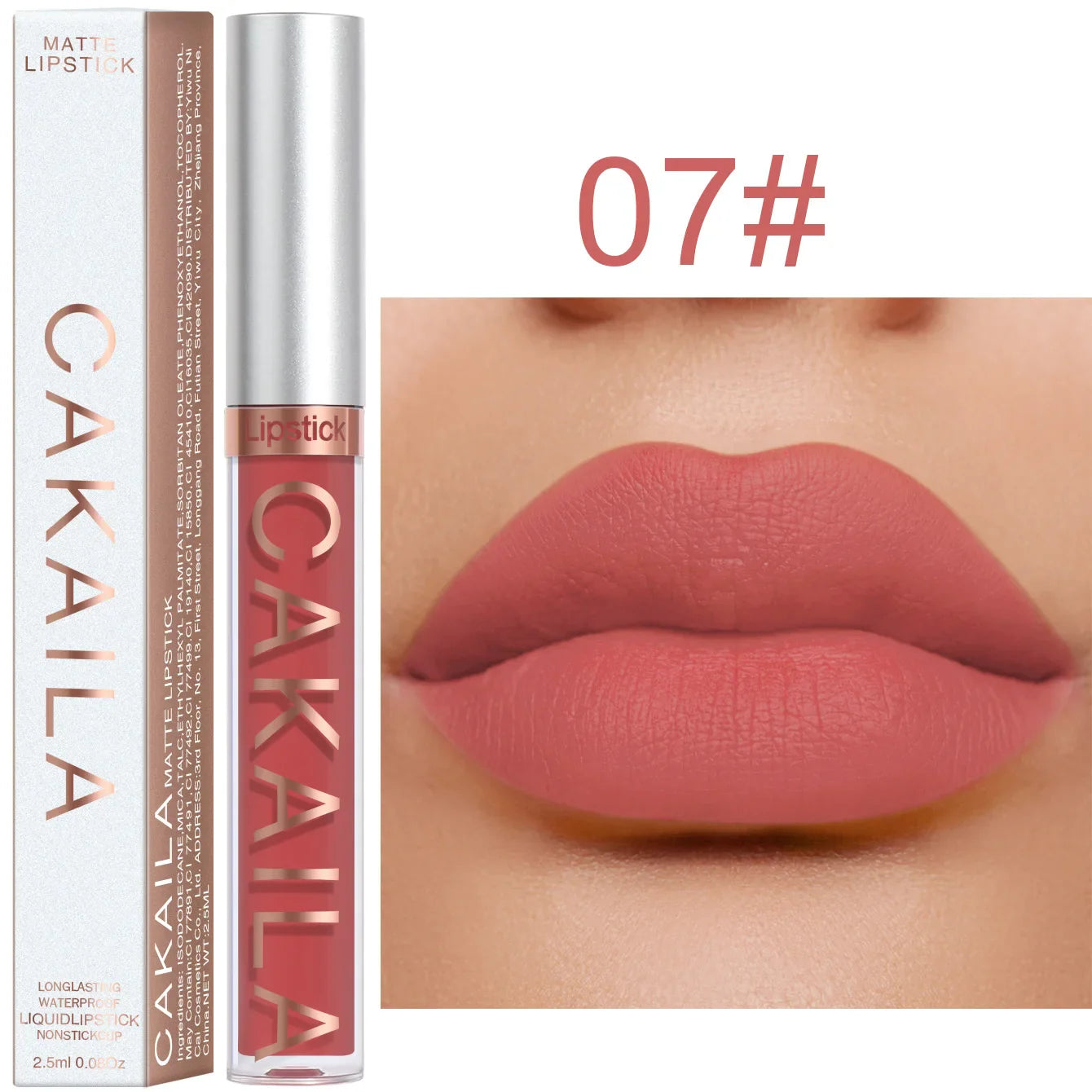 18-Color Matte Lipstick – Waterproof & Long-Lasting