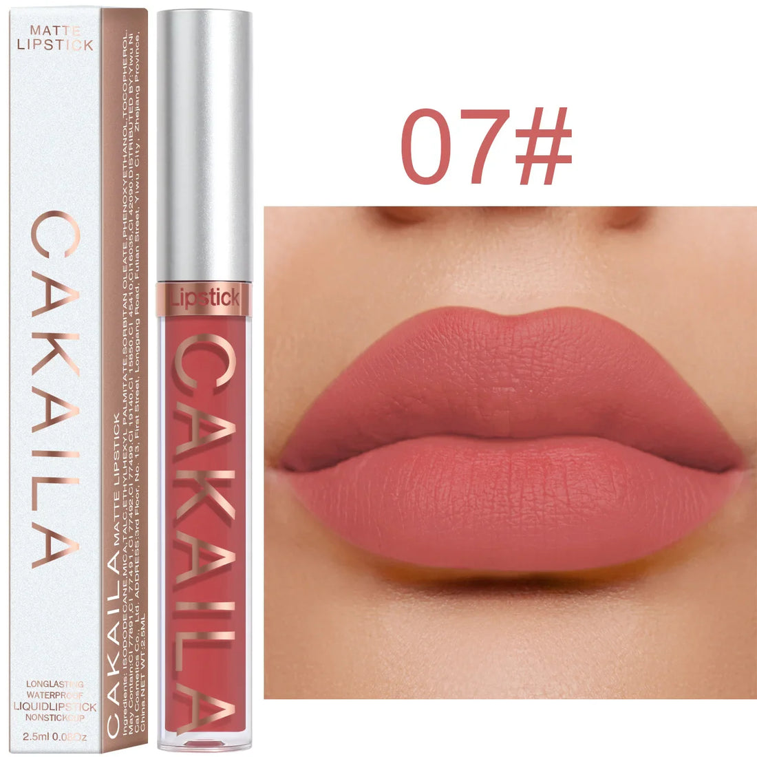 18-Color Matte Lipstick – Waterproof & Long-Lasting