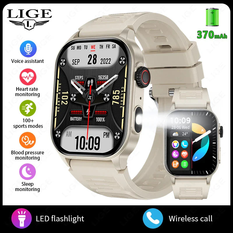 LIGE FlashSmart – HD Sports & Health Tracker with AI