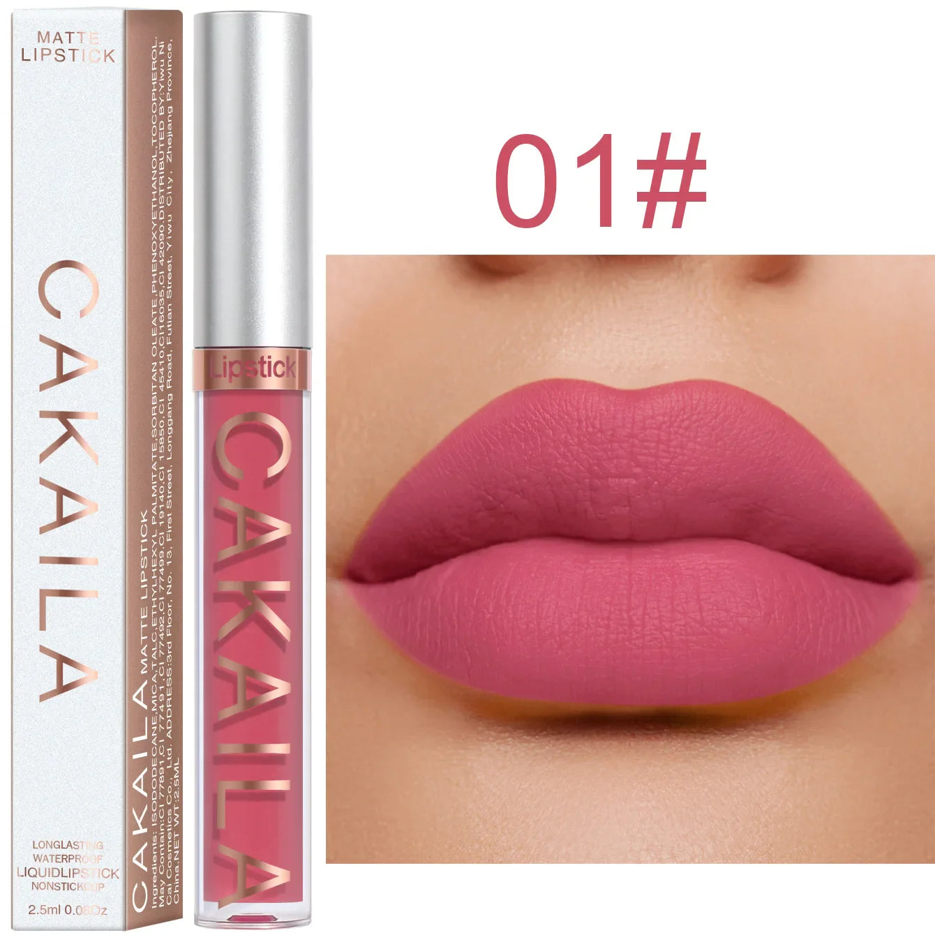18-Color Matte Lipstick – Waterproof & Long-Lasting