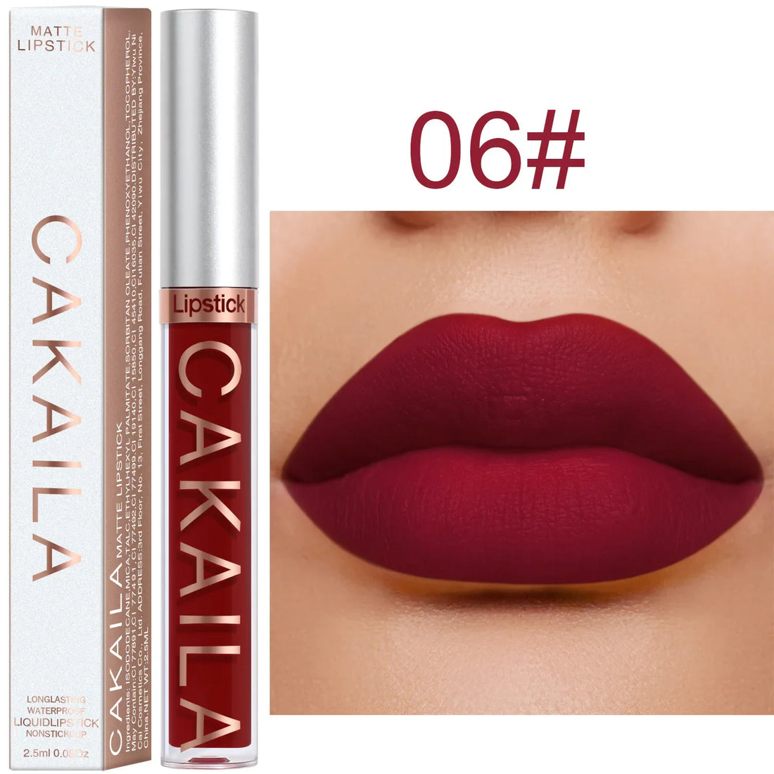 18-Color Matte Lipstick – Waterproof & Long-Lasting