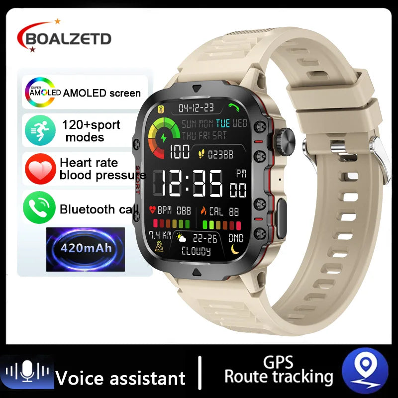 Military Smart Watch – Outdoor Sports & Fitness Tracker (Men)