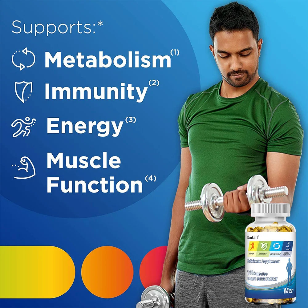 Multivitamin Capsules – Energy, Immunity & Muscle Support for Men