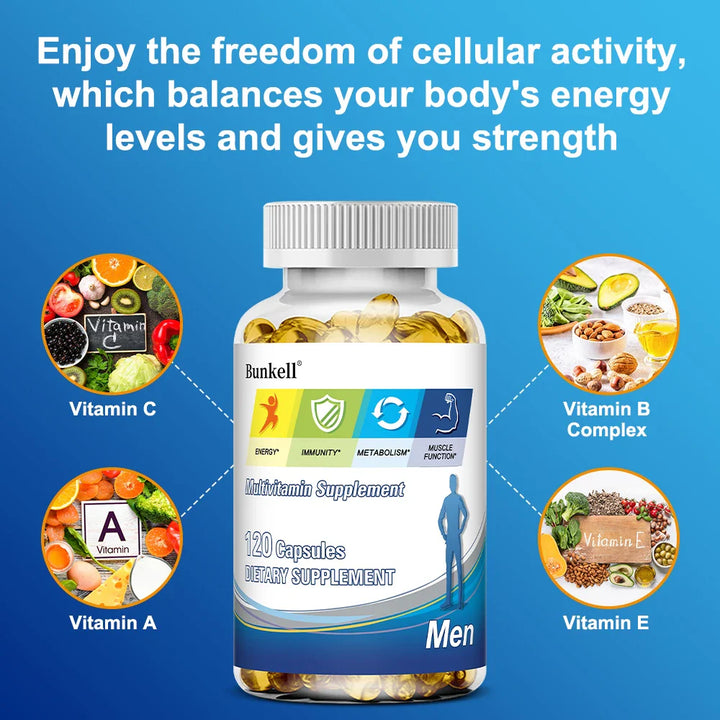 Multivitamin Capsules – Energy, Immunity & Muscle Support for Men