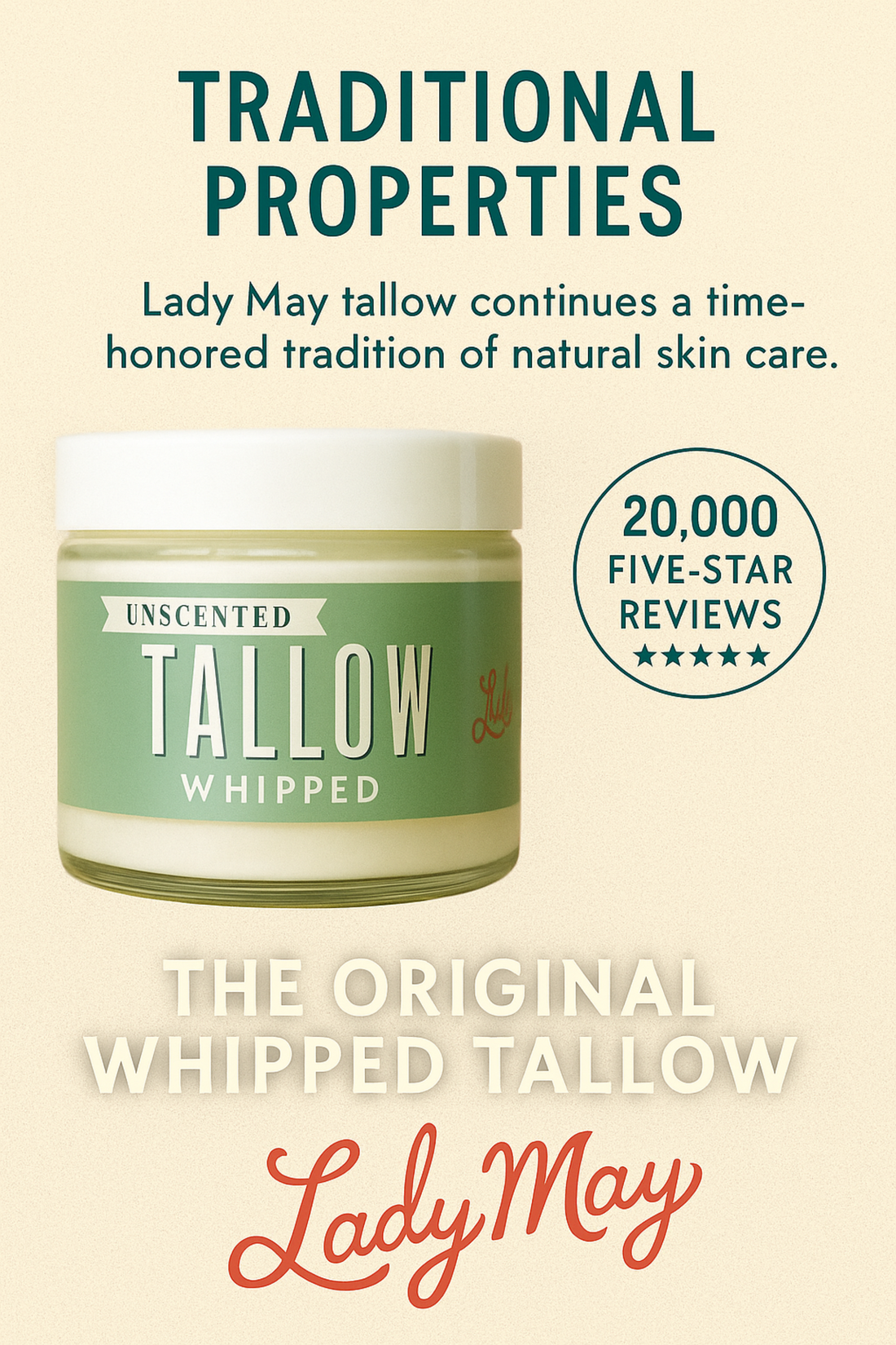 Unscented Tallow Skincare Collection – 4-Piece Gift Set