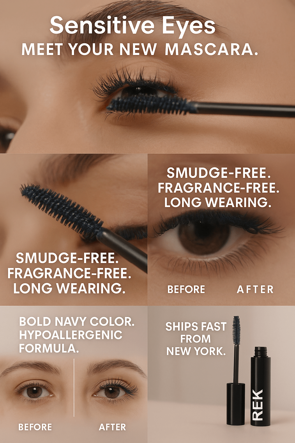 Navy Sensitive Mascara – Brightening & Gentle on Eyes