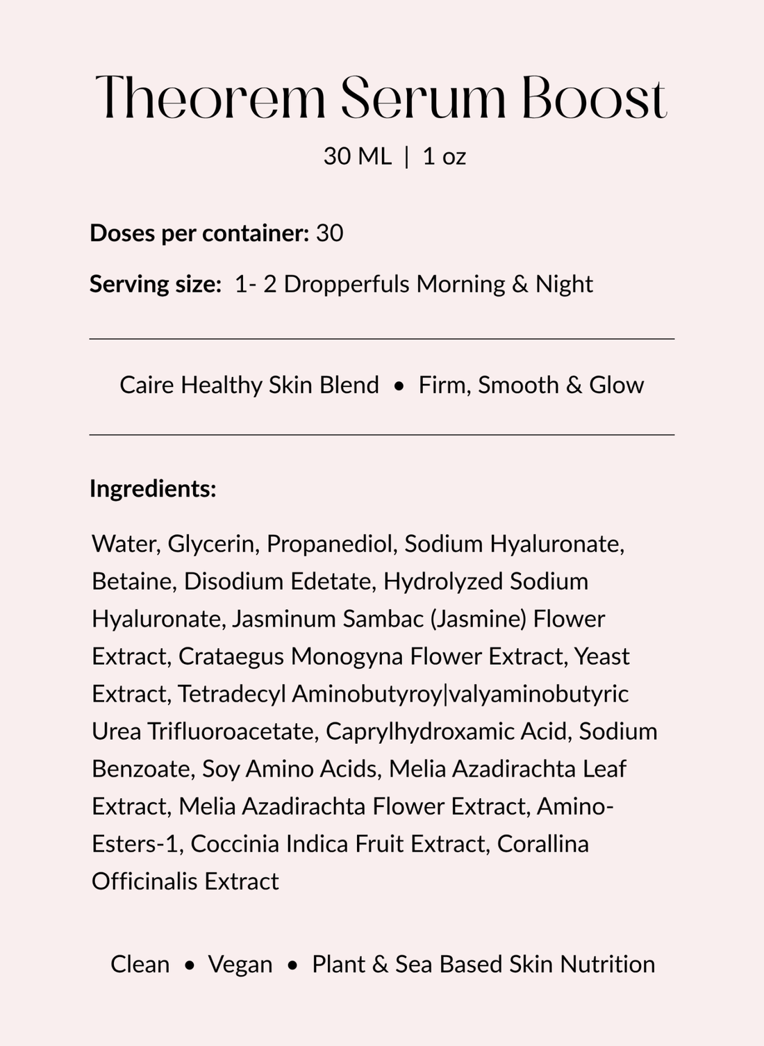 Theorem Serum Boost – Skincare Nourishing & Repair Serum