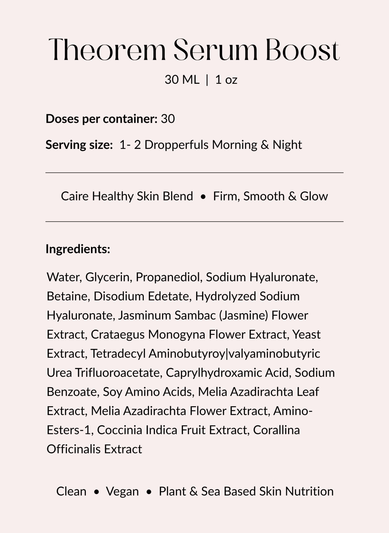 Theorem Serum Boost – Skincare Nourishing & Repair Serum